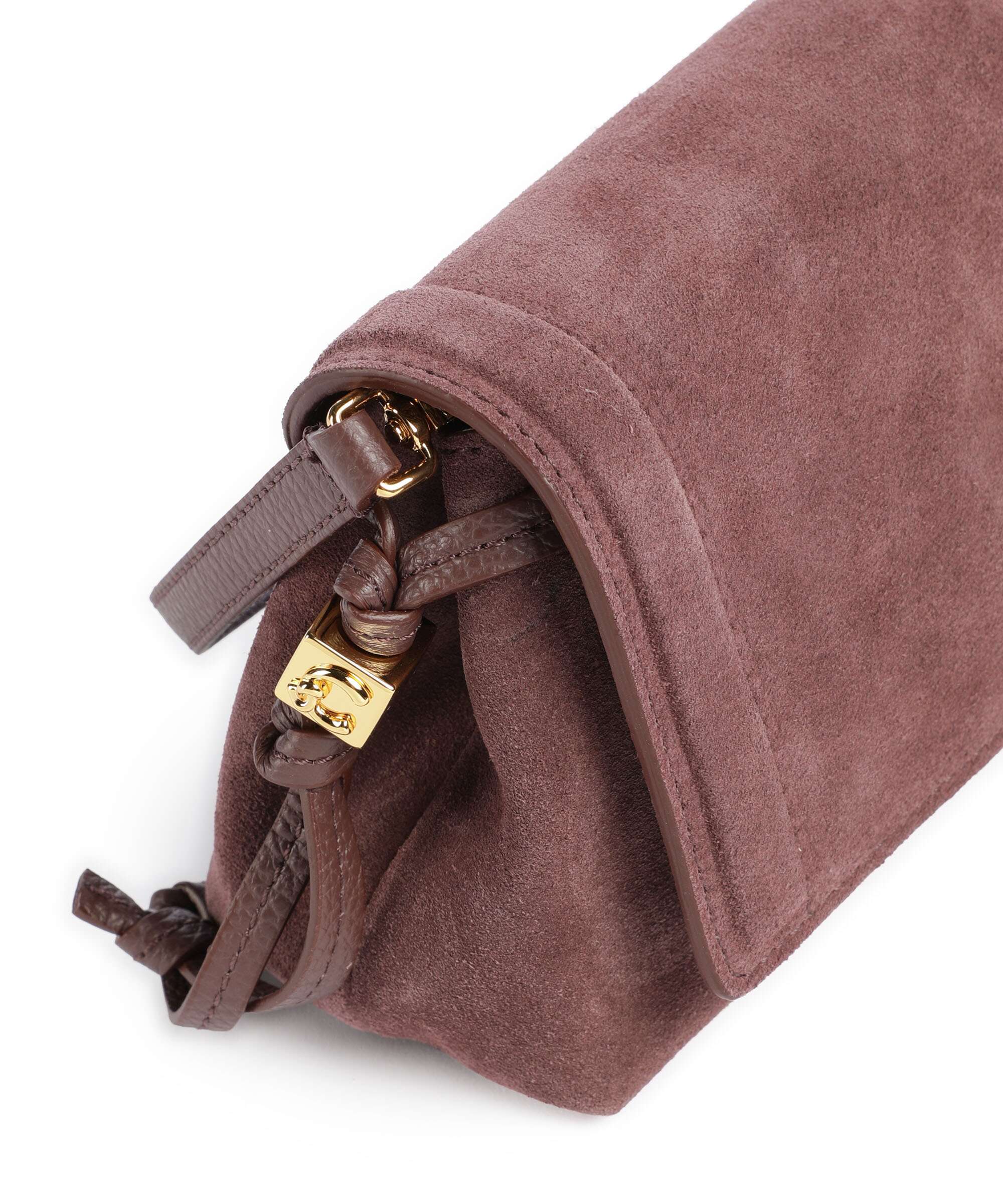Coccinelle Thess Suede Crossbody bag berry