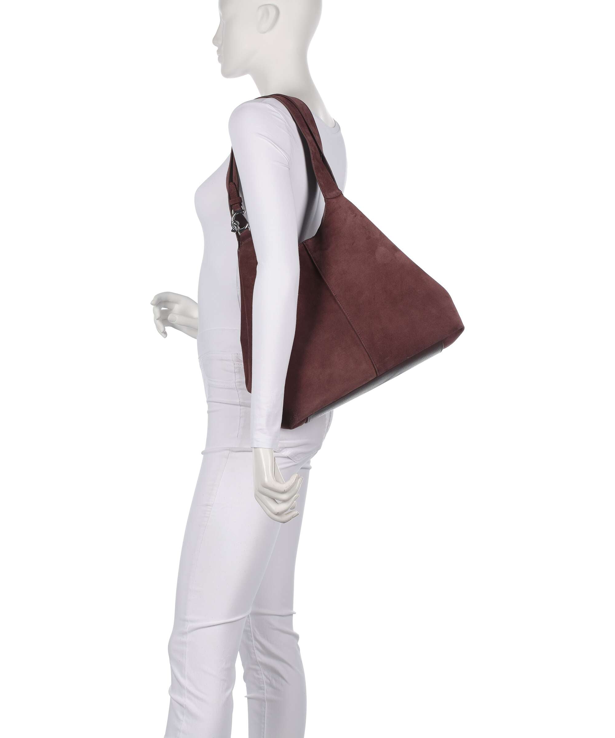 Coccinelle C-Easy Suede Hobo bag berry
