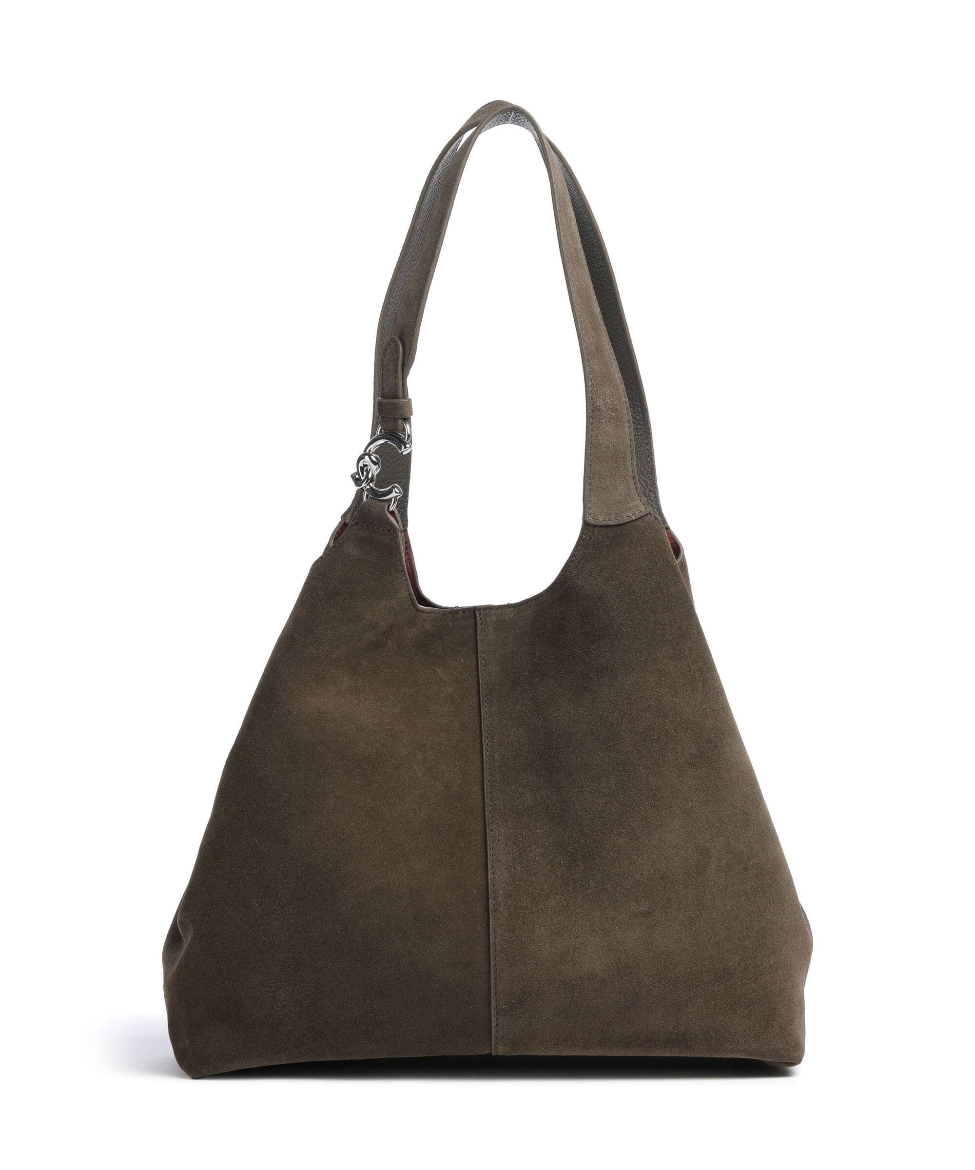Coccinelle C-Easy Suede Hobo bag fango