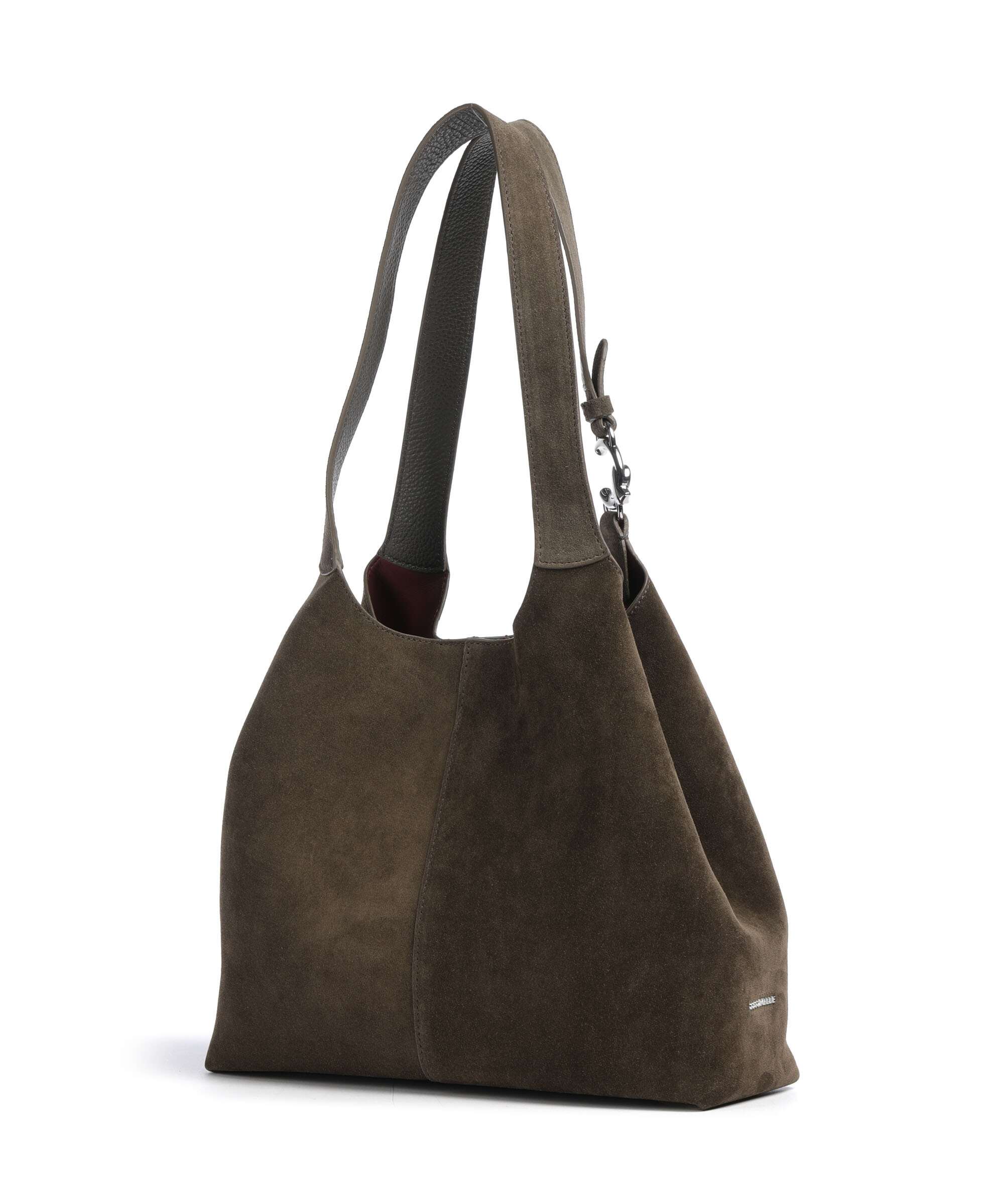 Coccinelle C-Easy Suede Hobo bag fango