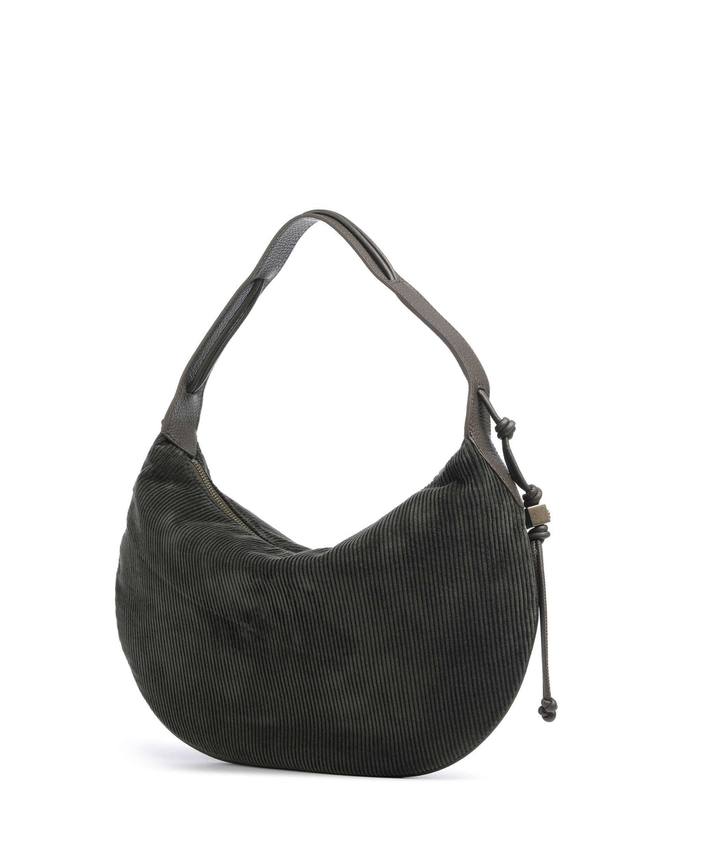 Coccinelle Thess Corduroy Hobo bag fango
