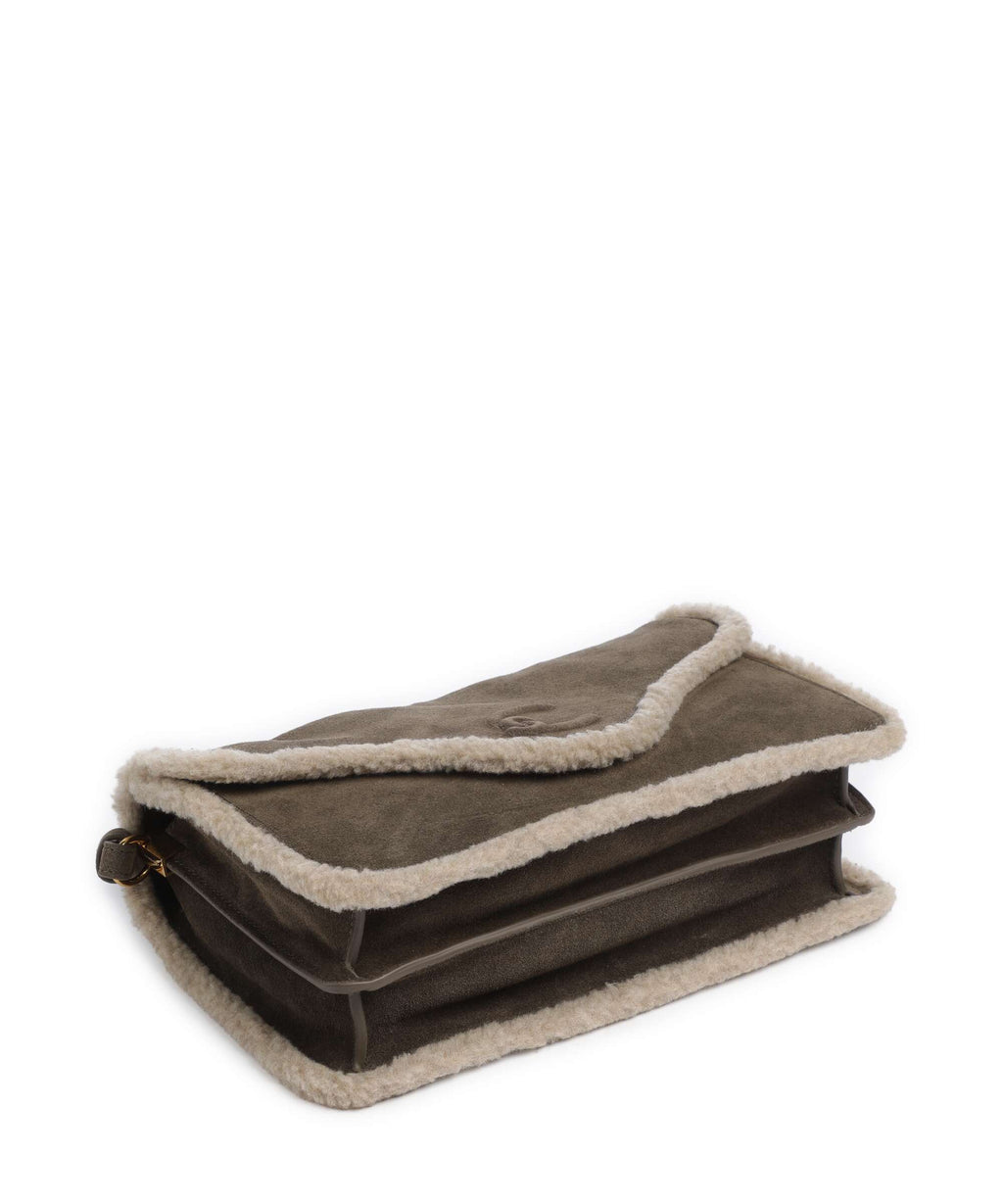 Coccinelle C-Me Softy Suede Shoulder bag fango/warm taupe