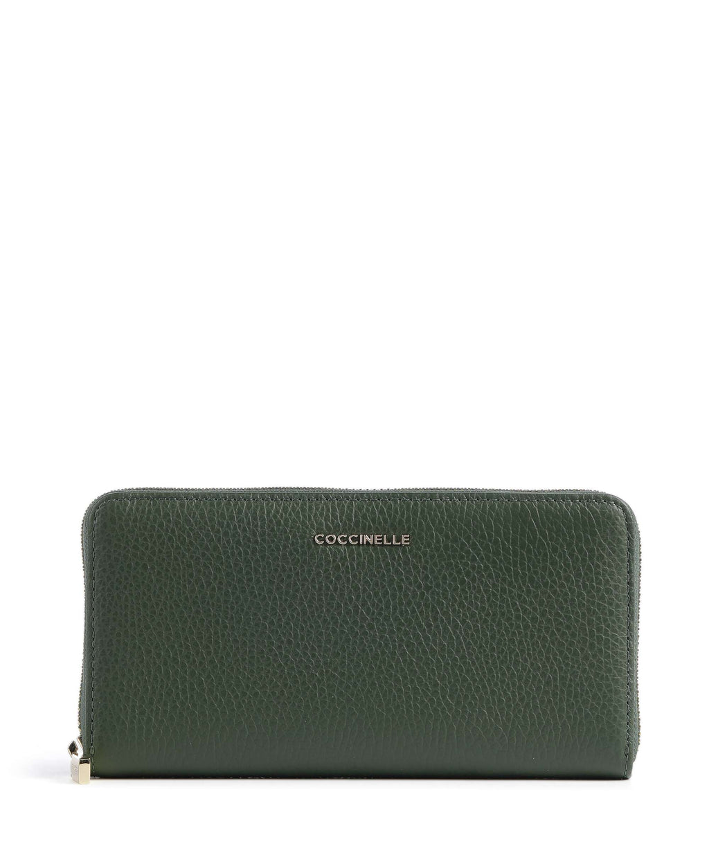 Coccinelle Metallic Soft Wallet garden green
