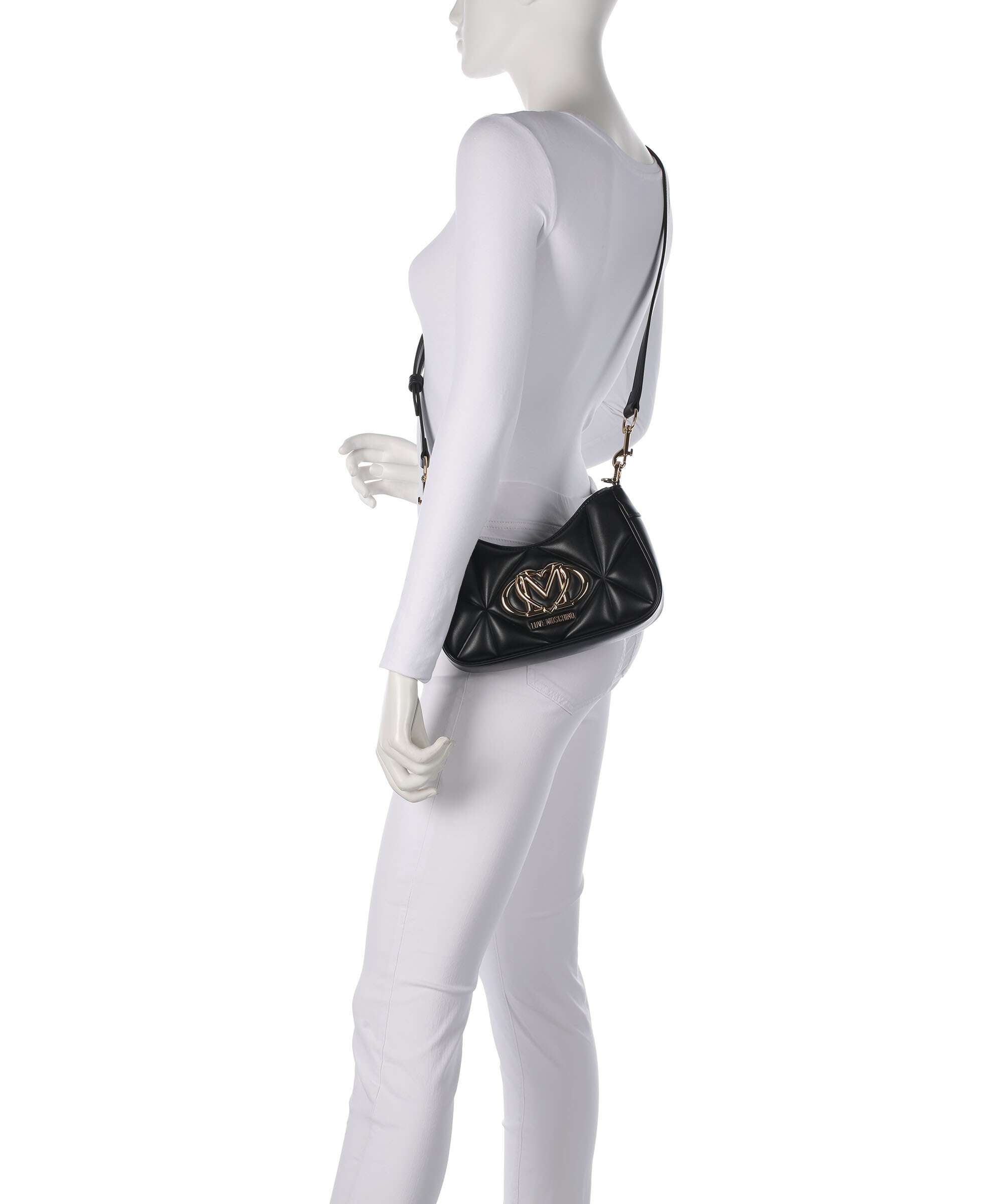 Love Moschino Embossed Q Shoulder bag black