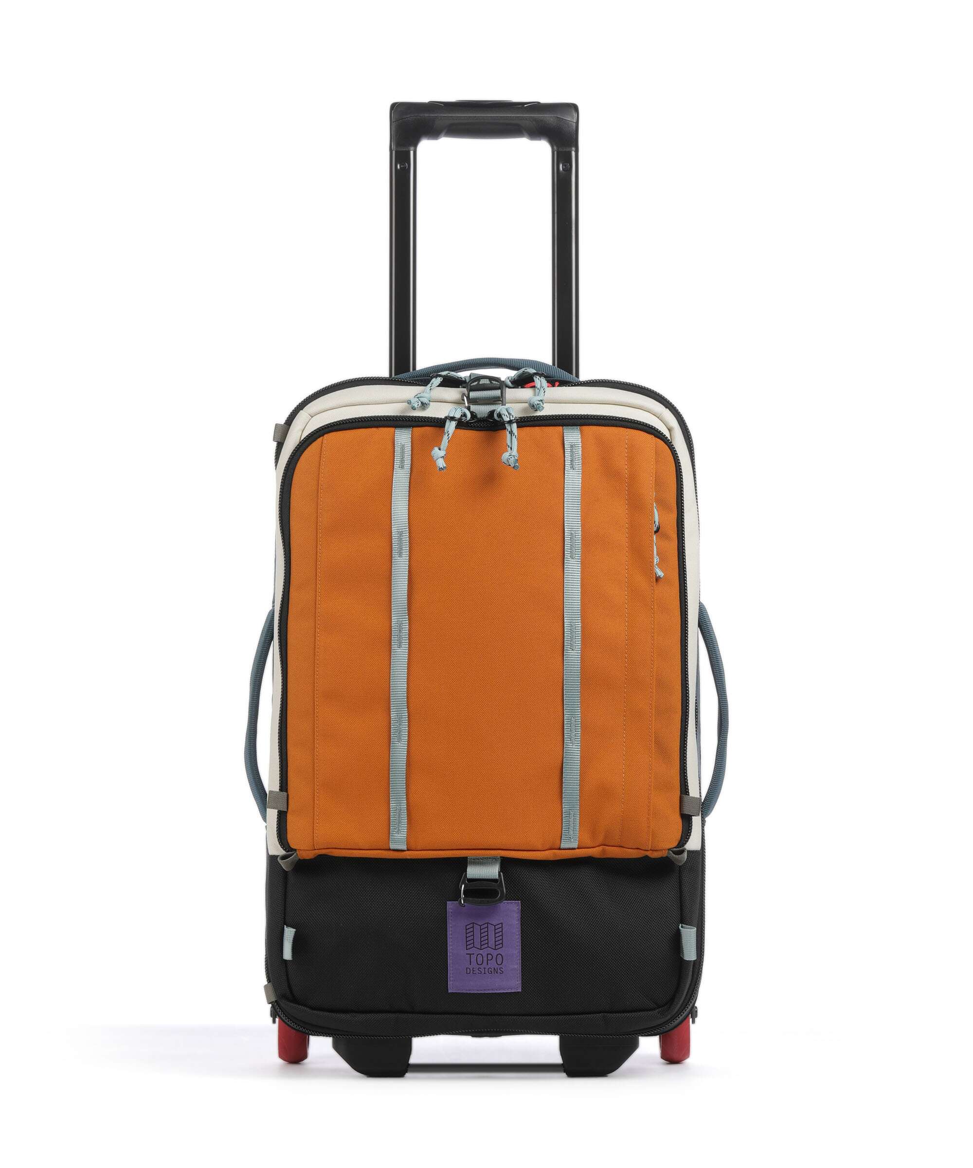 Topo Designs Global Travel bag with wheels pond blue/spice