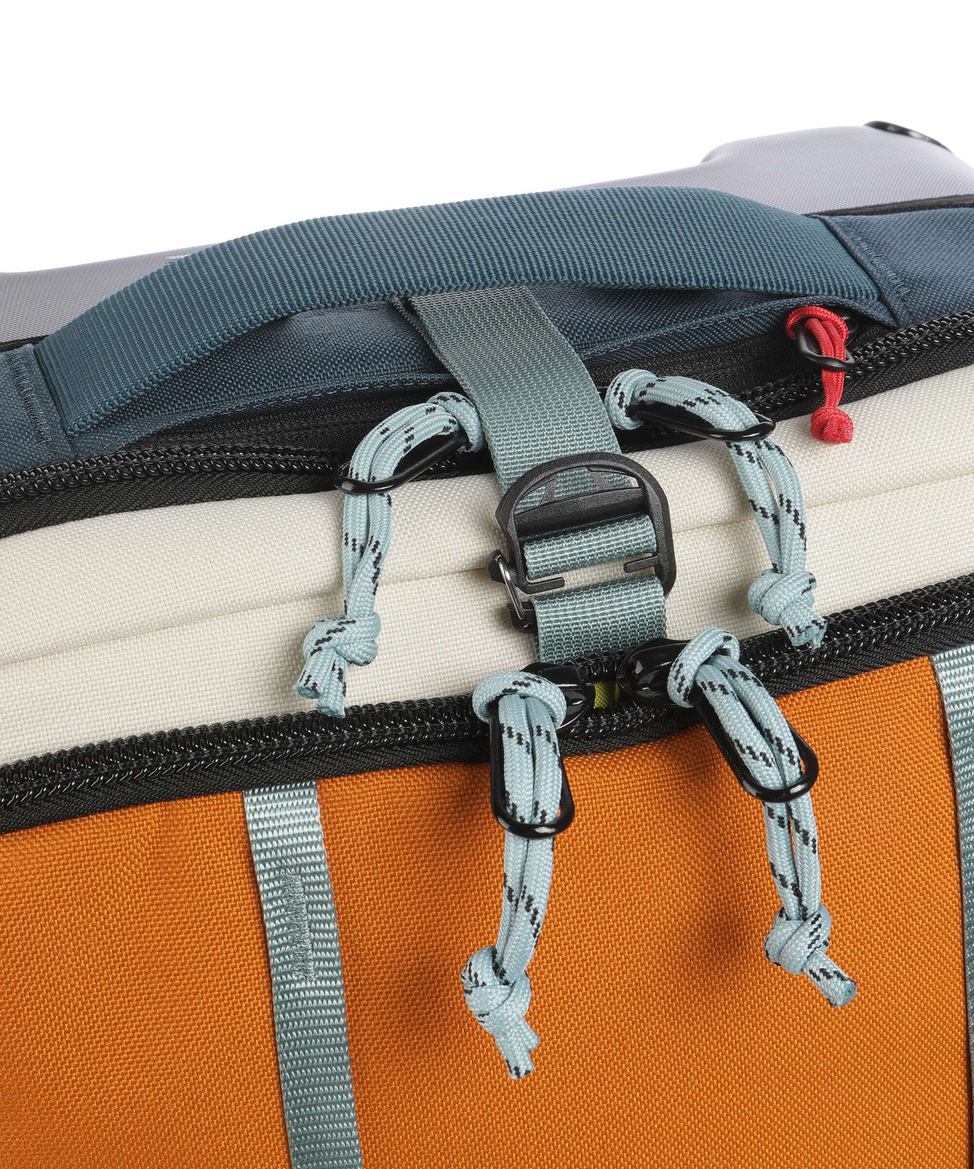 Topo Designs Global Travel bag with wheels pond blue/spice