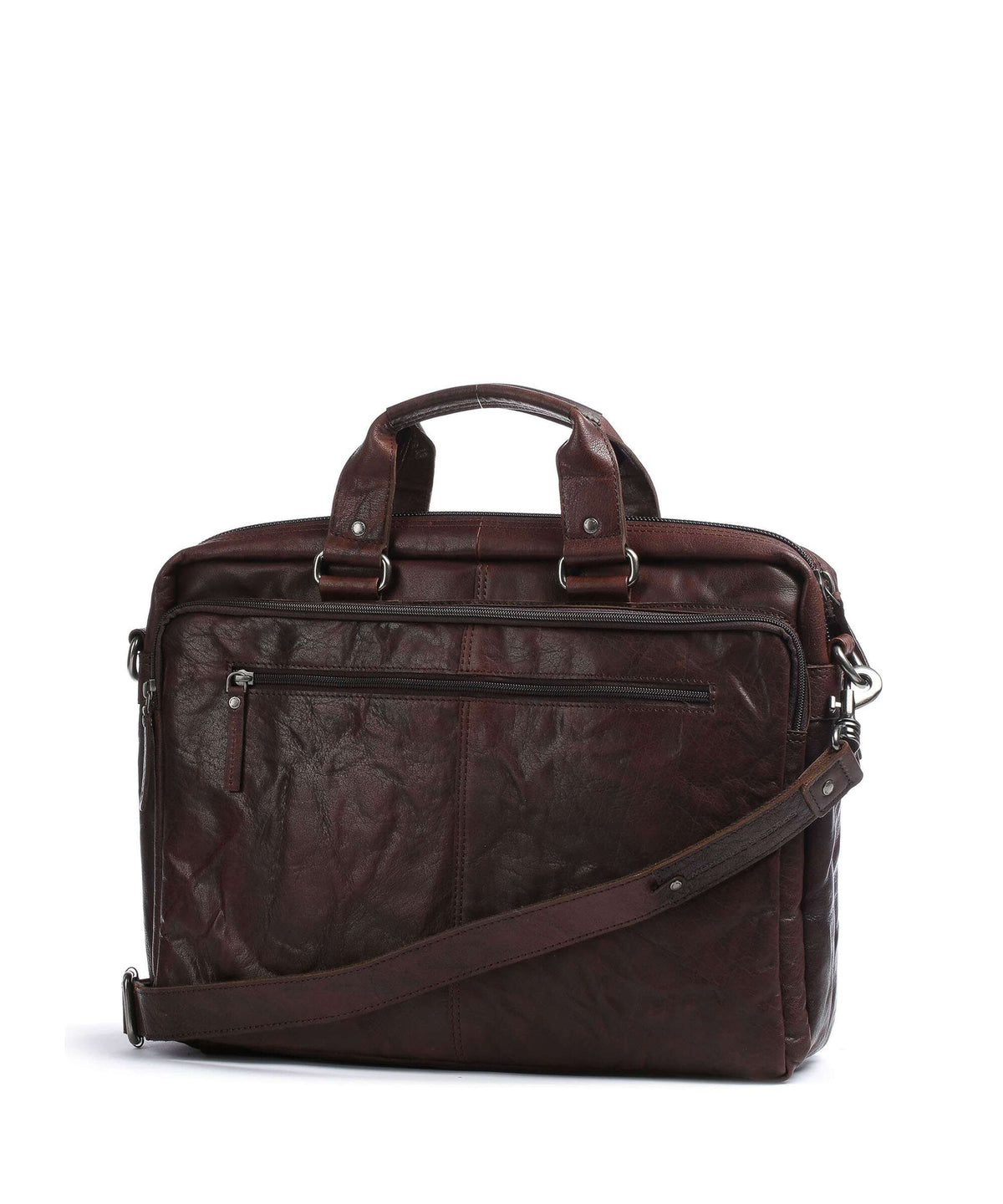 Spikes & Sparrow Bronco Briefcase dark brown