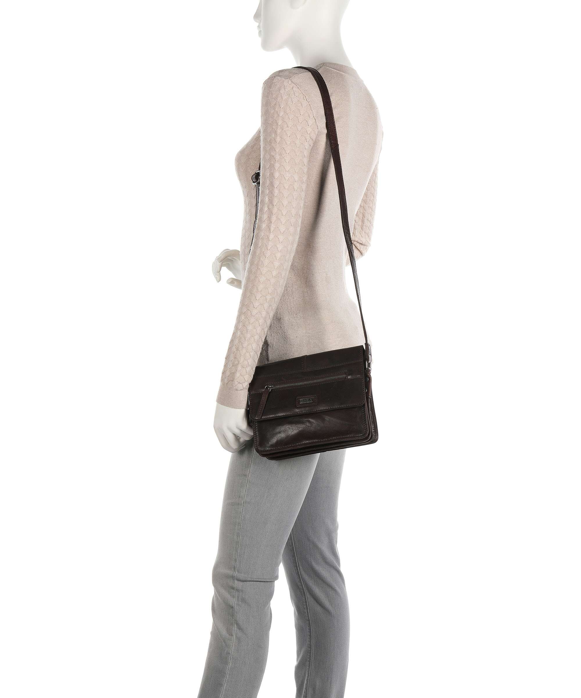 Spikes & Sparrow Bronco Crossbody bag dark brown