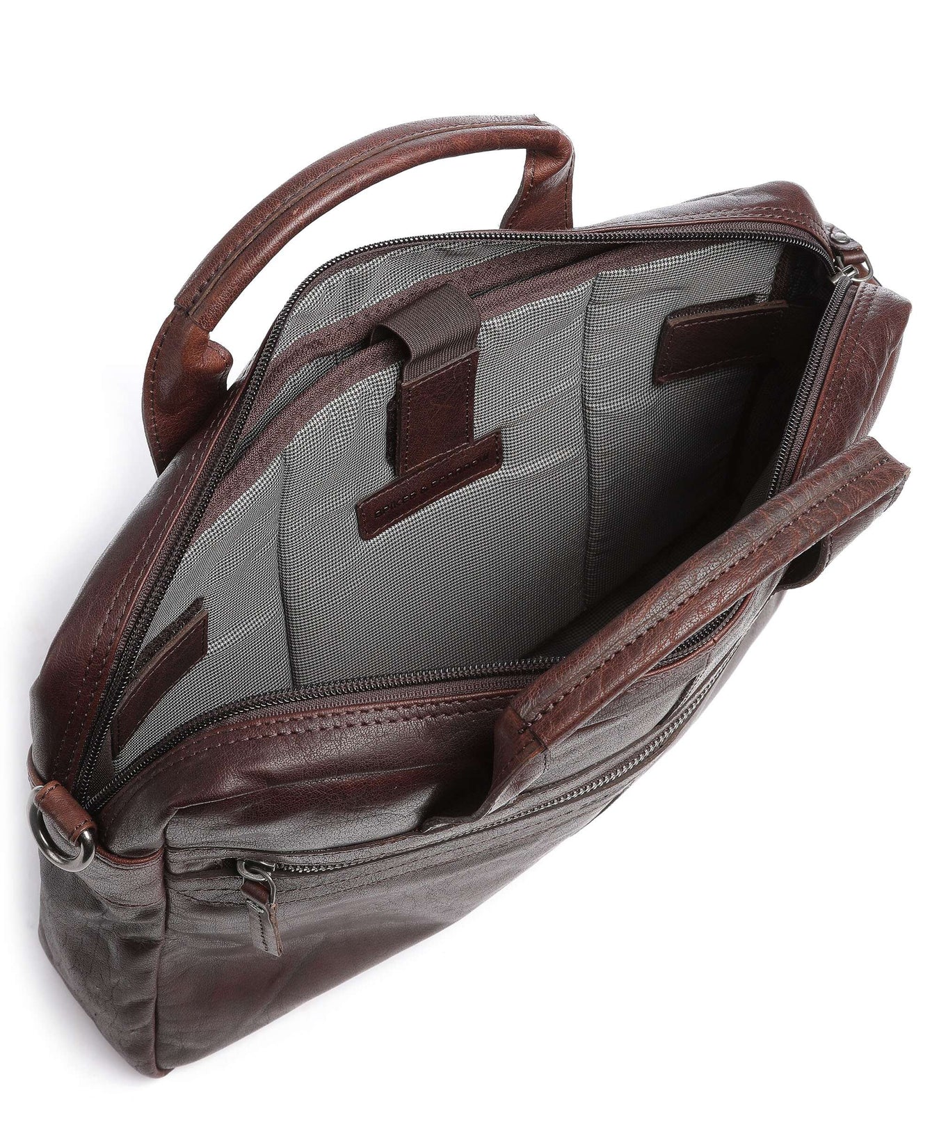 Spikes & Sparrow Bronco Briefcase dark brown