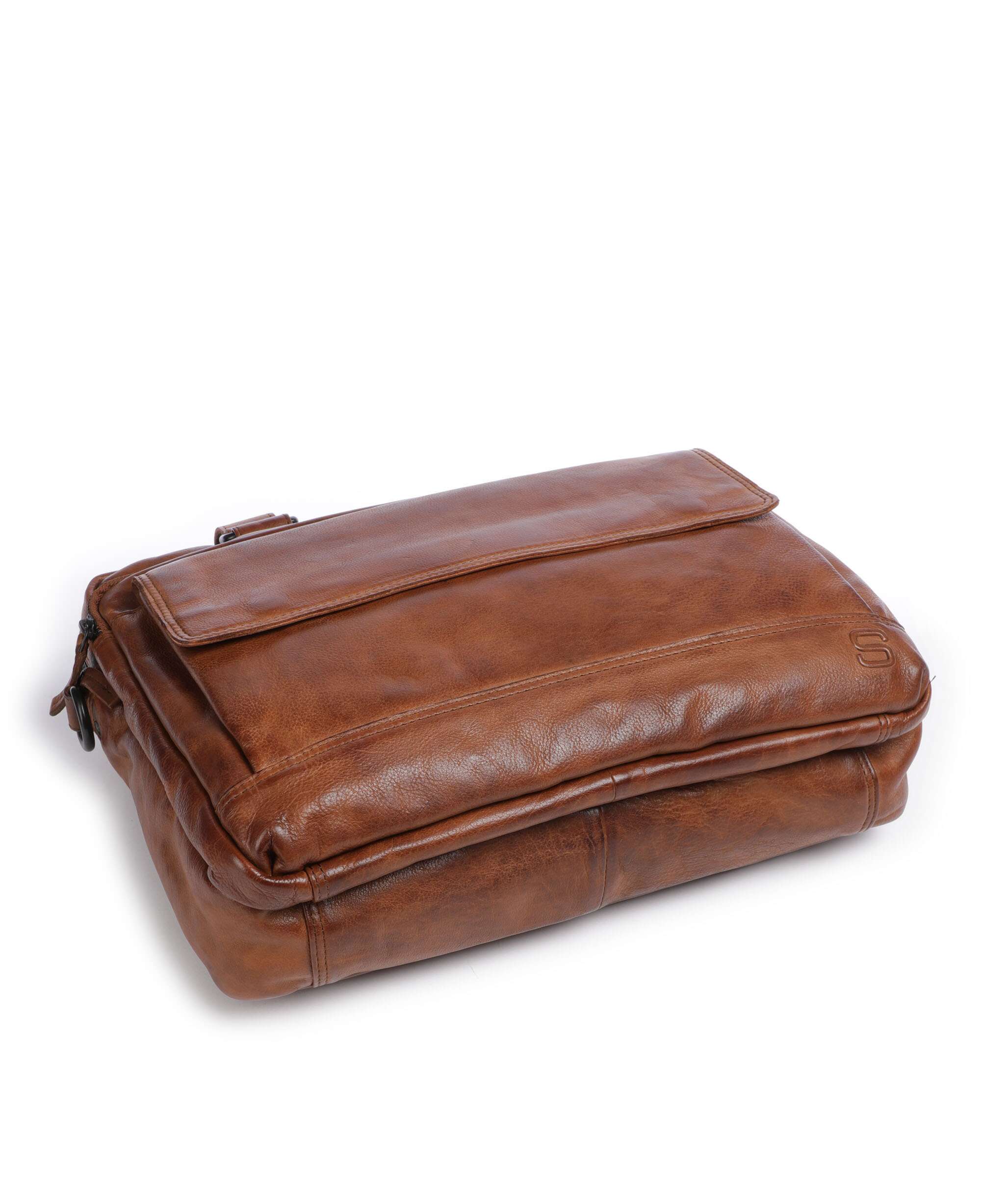 Spikes & Sparrow Apache Briefcase brandy