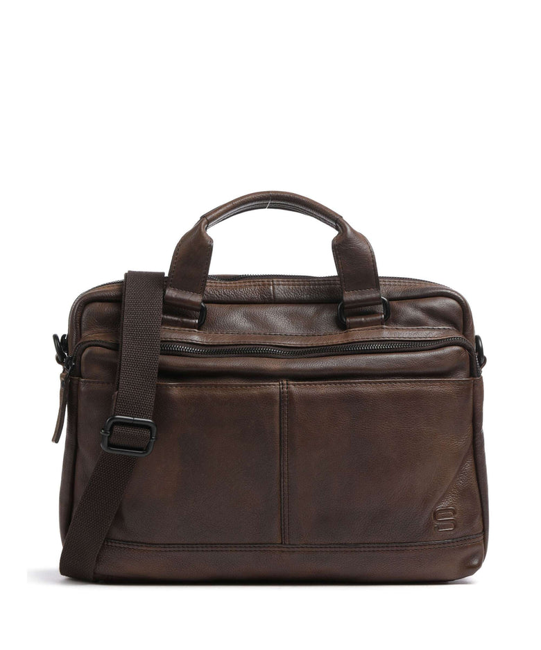Spikes & Sparrow Apache Steven Briefcase dunkelbraun