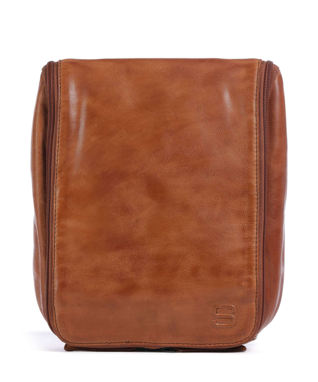 Spikes & Sparrow Apache Midian Toiletry bag brandy