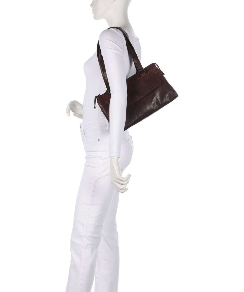 Spikes & Sparrow Bronco Amity Shoulder bag dunkelbraun