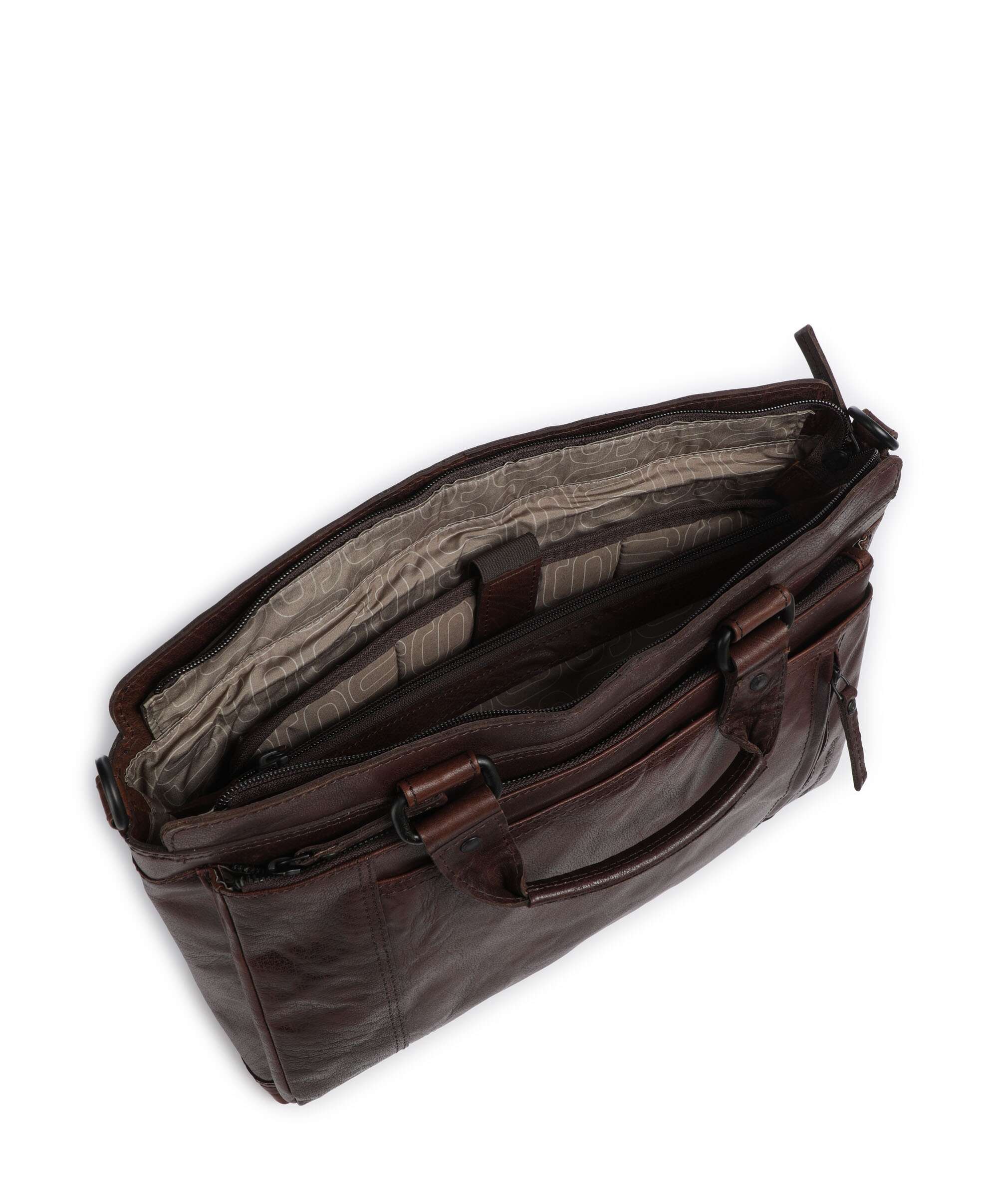 Spikes & Sparrow Bronco Bennie Briefcase dunkelbraun