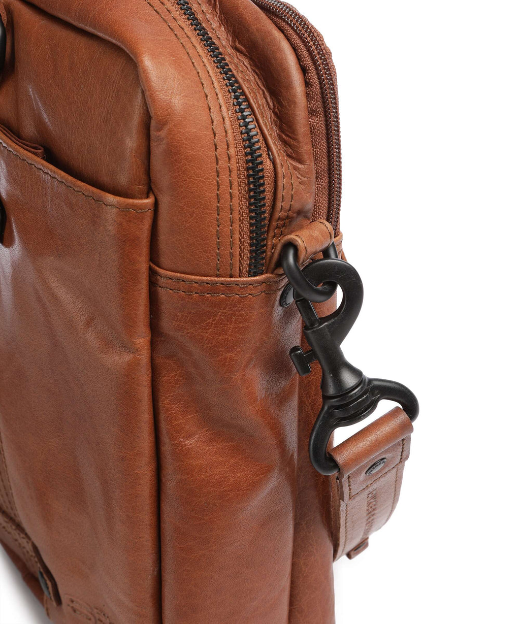 Spikes & Sparrow Bronco Dexter Briefcase brandy