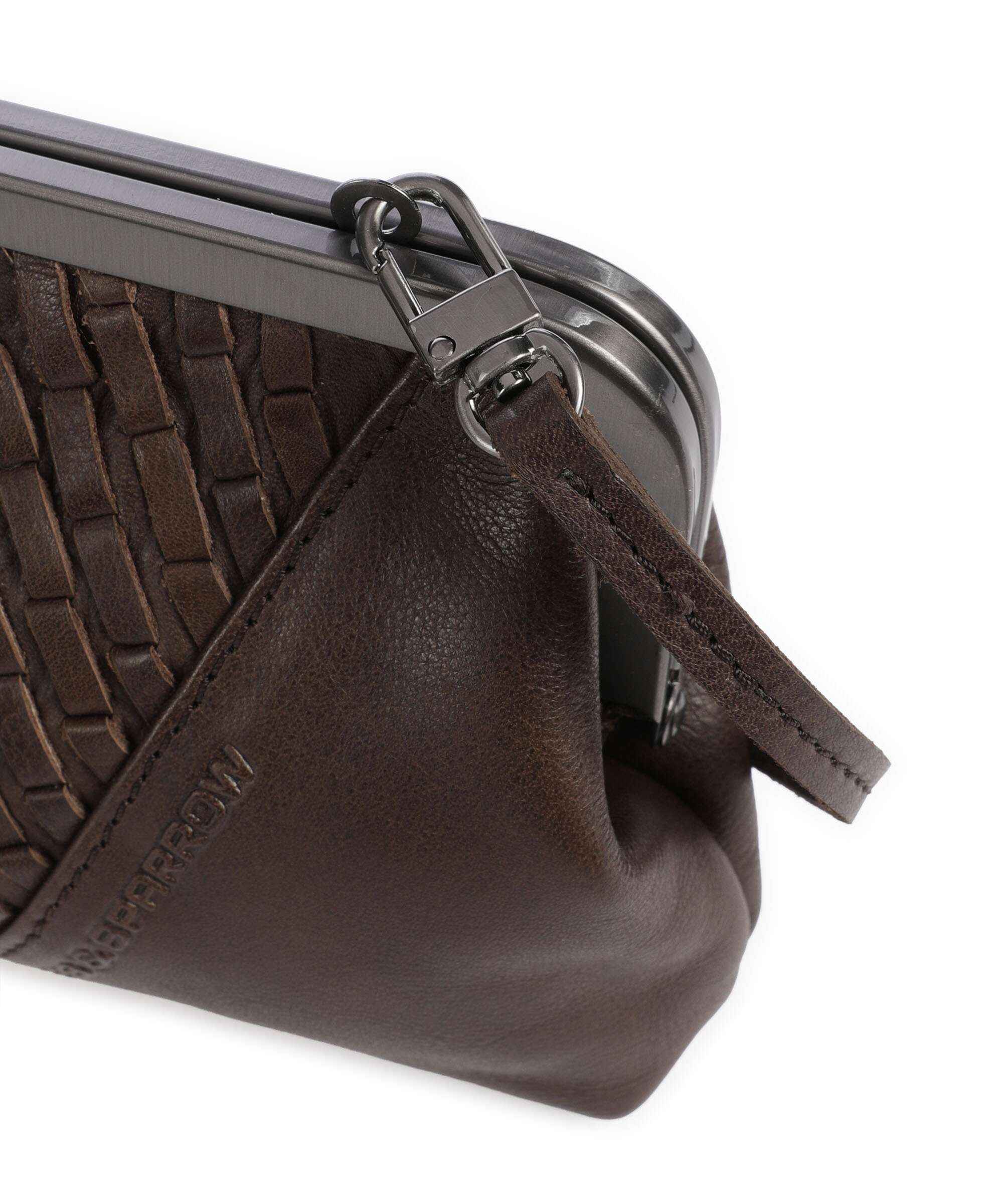 Spikes & Sparrow Woven Susy Crossbody bag dark brown