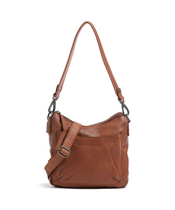 The Chesterfield Brand Washed Waxed Cow Caroline Sac porté épaule cognac
