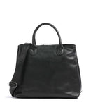 The Chesterfield Brand Cow Wax Pull Up Passau Handbag black