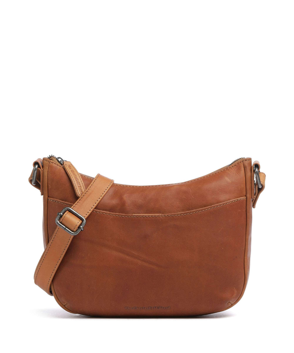 The Chesterfield Brand Wax Pull Up Cow Henderson Crossbody bag cognac