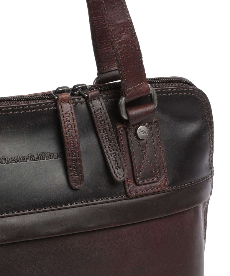 The Chesterfield Brand Cow Wax Pull Up Belgrado Shoulder bag brown