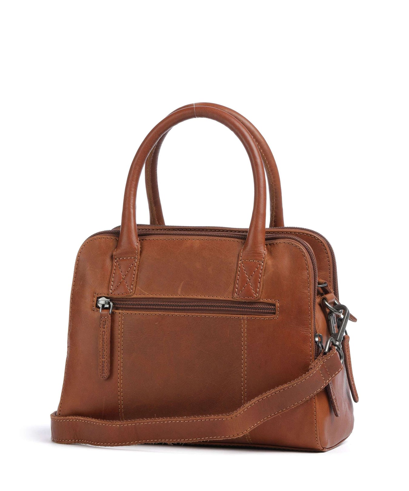 The Chesterfield Brand Cow Wax Pull Up Ezra Handbag cognac