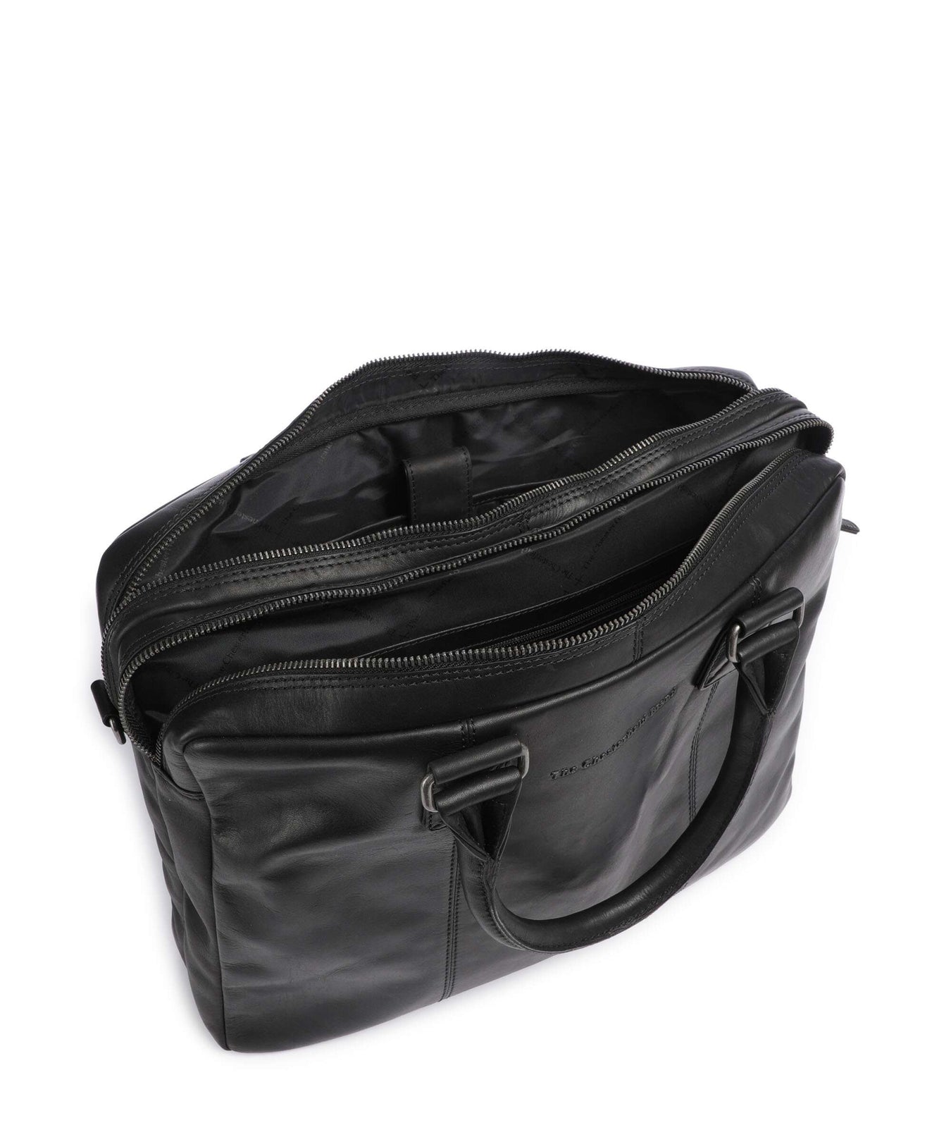 The Chesterfield Brand Cow Wax Pull Up Fabian Briefcase black