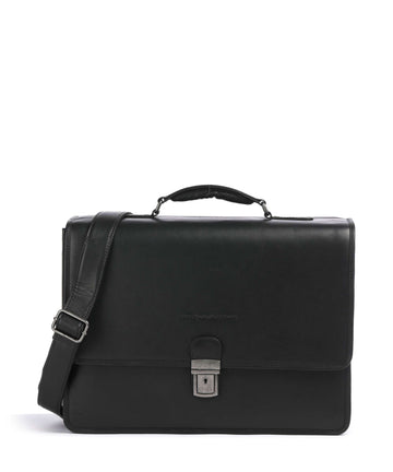 The Chesterfield Brand Cow Wax Pull Up Glenwood Porte-document black