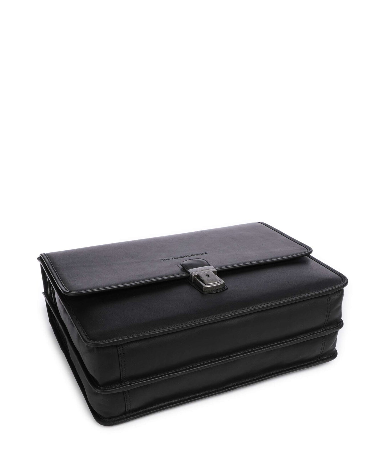 The Chesterfield Brand Cow Wax Pull Up Glenwood Briefcase black