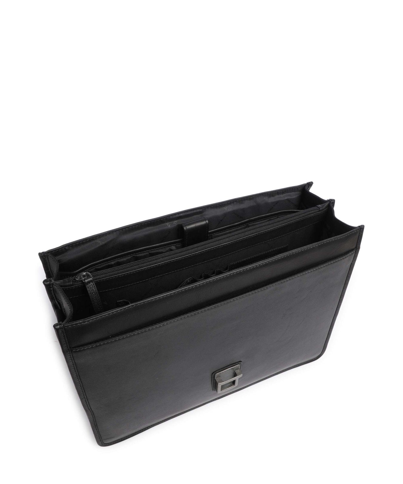 The Chesterfield Brand Cow Wax Pull Up Glenwood Briefcase black