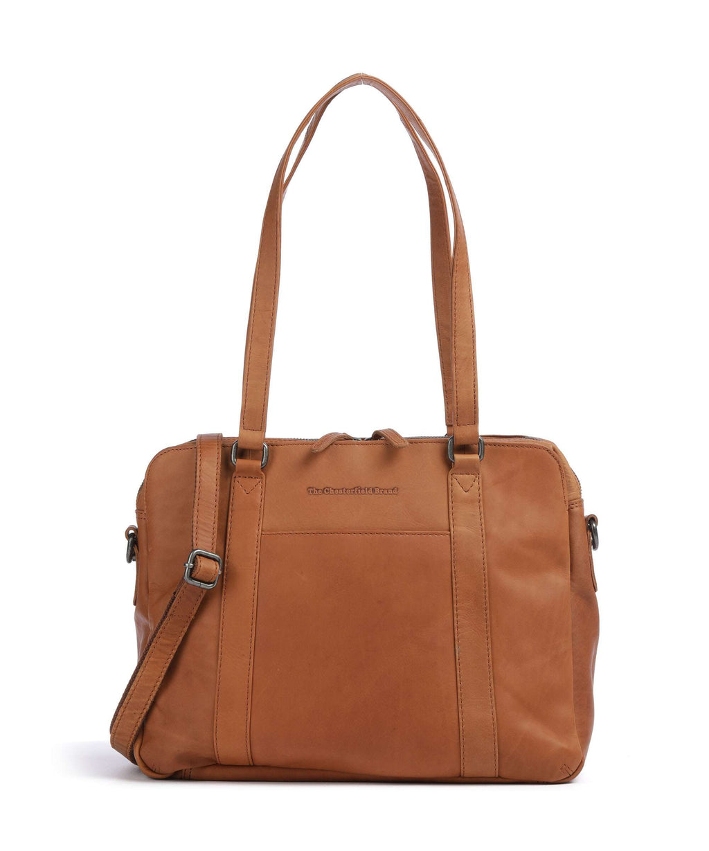 The Chesterfield Brand Wax Pull Up Cow Pretoria Shoulder bag cognac