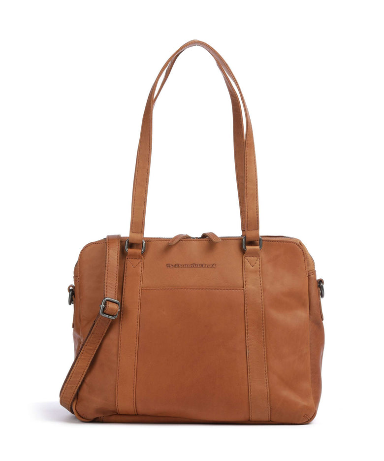 The Chesterfield Brand Cow Wax Pull Up Pretoria Shoulder bag cognac