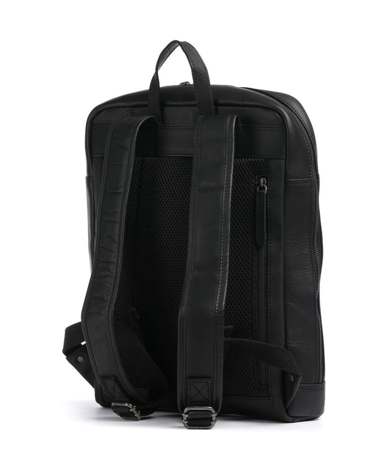 The Chesterfield Brand Cow Wax Pull Up Jasper Backpack black