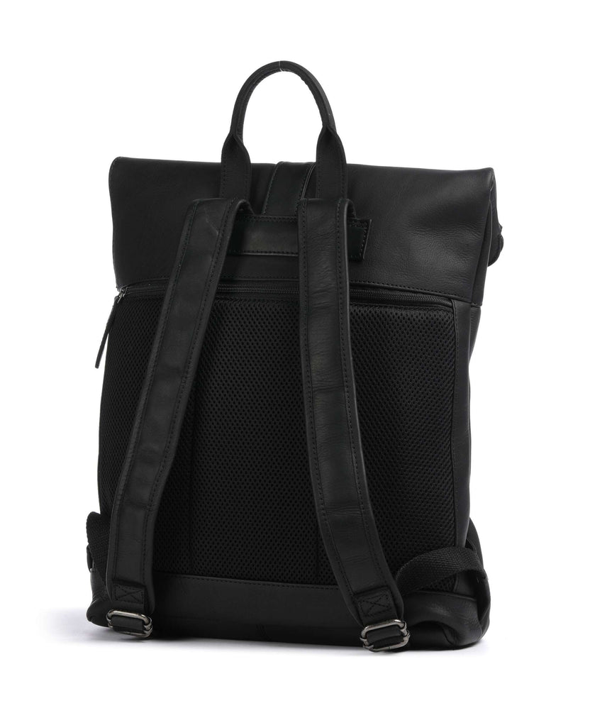 The Chesterfield Brand Cow Wax Pull Up Larsson Backpack black