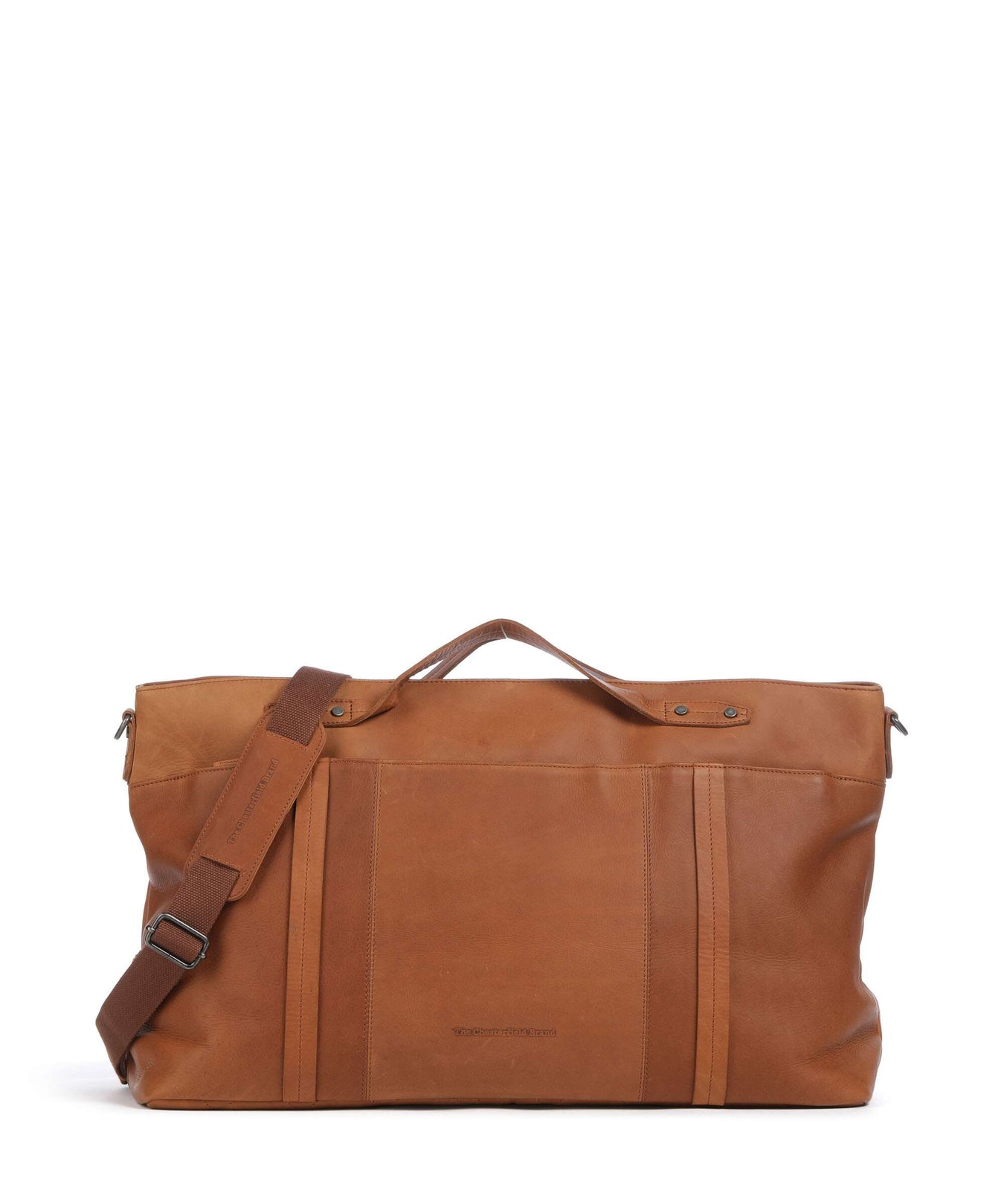The Chesterfield Brand Cow Wax Pull Up Mark Weekend bag cognac