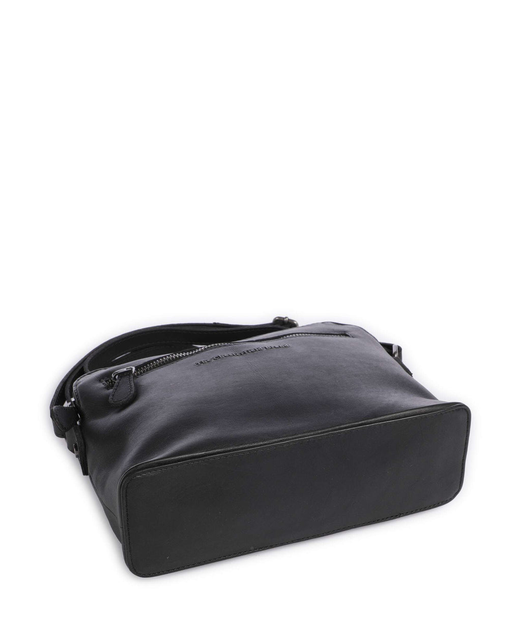 The Chesterfield Brand Wax Pull Up Cow Nebraska Crossbody bag black