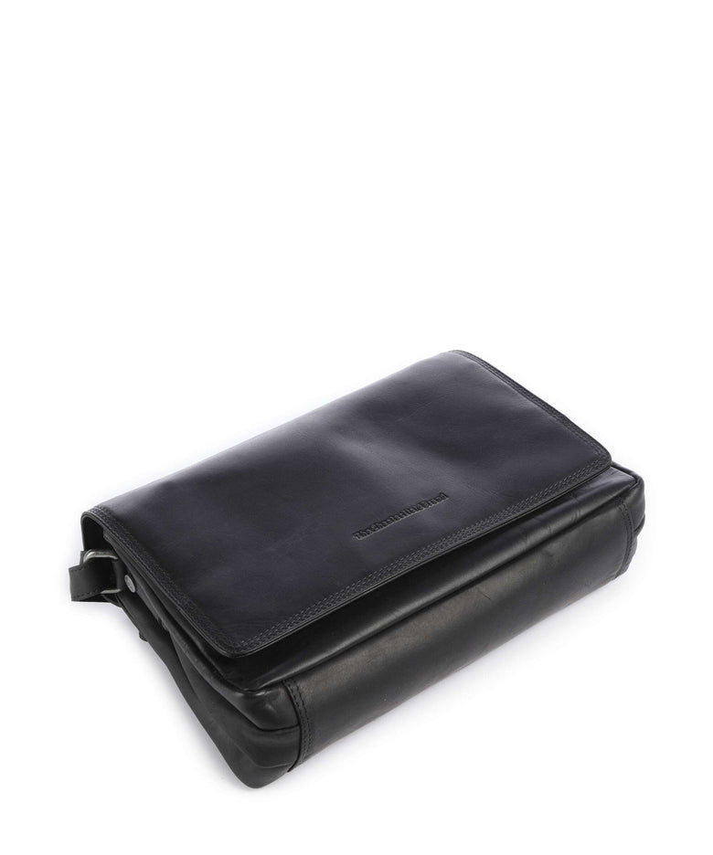 The Chesterfield Brand Wax Pull Up Cow Laverton Crossbody bag black