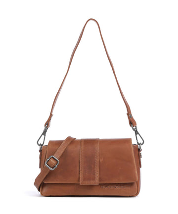 The Chesterfield Brand Wax Pull Up Cow Clifden Sac porté épaule cognac
