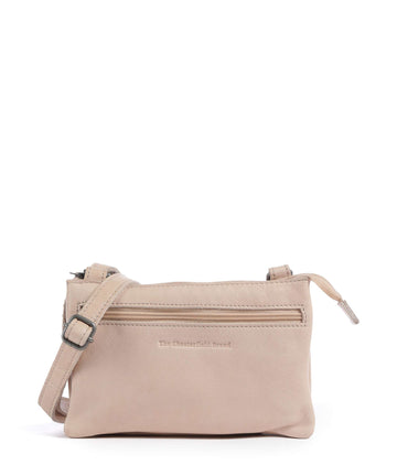 The Chesterfield Brand Washed Waxed Cow Osaka Sac bandoulière beige