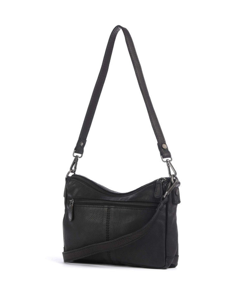 The Chesterfield Brand Washed Waxed Cow Irving Shoulder bag black
