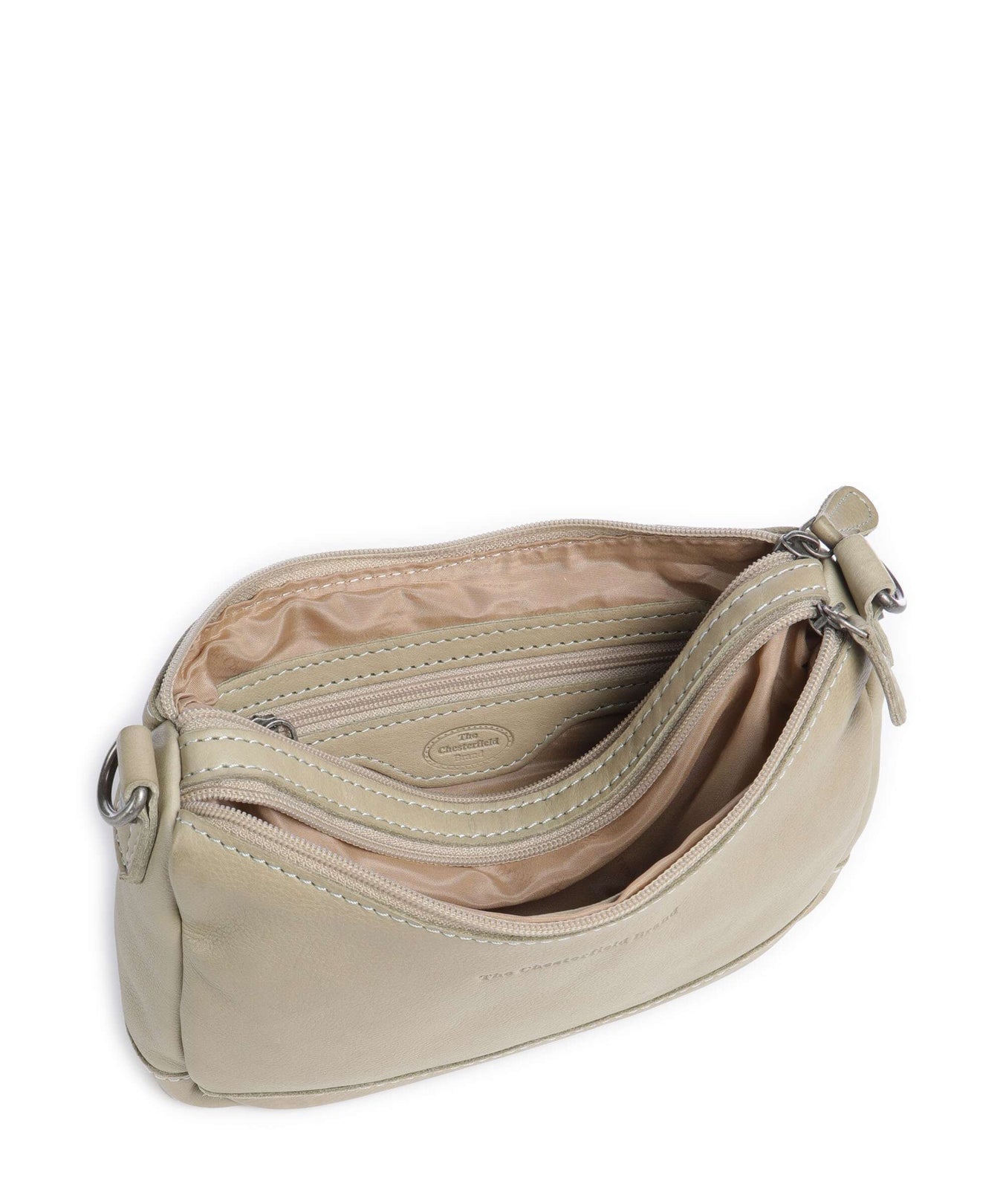 The Chesterfield Brand Washed Waxed Cow Irving Shoulder bag ocean blue