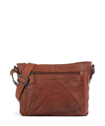 The Chesterfield Brand Washed Waxed Cow Aston Sac bandoulière cognac