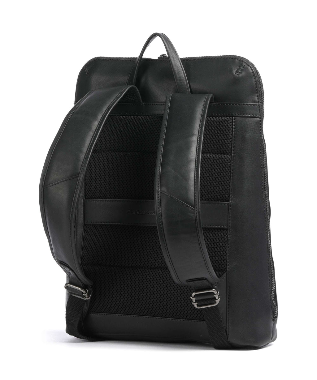 The Chesterfield Brand Wax Pull Up Cow Filmore Backpack black