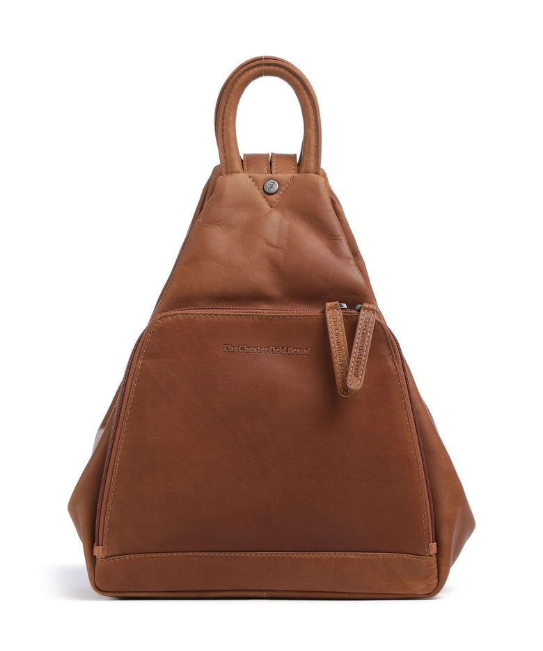 The Chesterfield Brand Wax Pull Up Cow Howard Backpack cognac