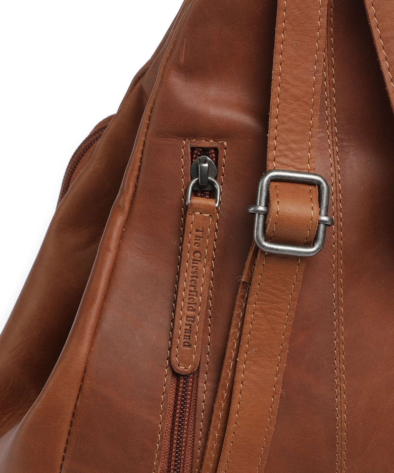 The Chesterfield Brand Wax Pull Up Cow Howard Backpack cognac