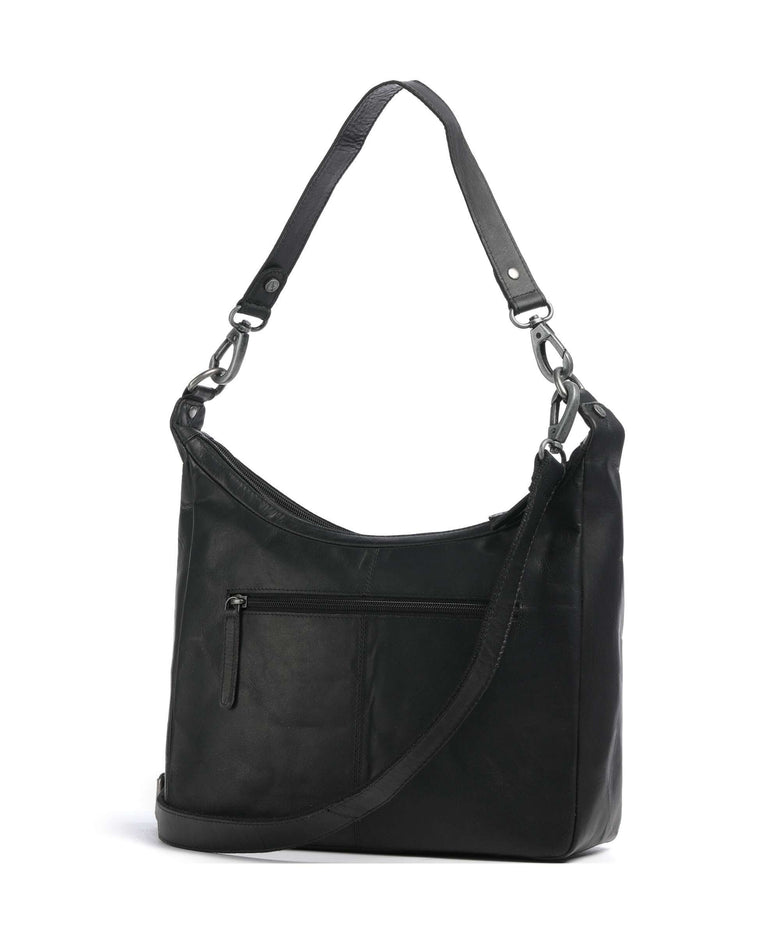 The Chesterfield Brand Wax Pull Up Cow Olvia Hobo bag black
