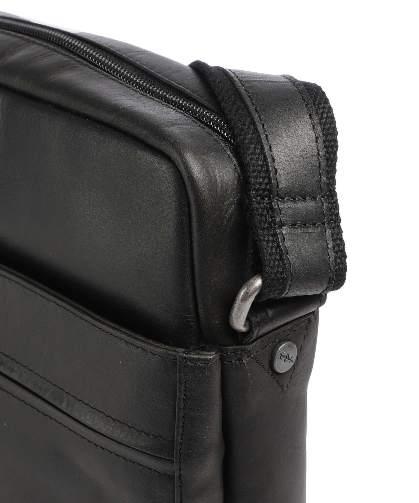 The Chesterfield Brand Wax Pull Up Cow Anzora Crossbody bag black