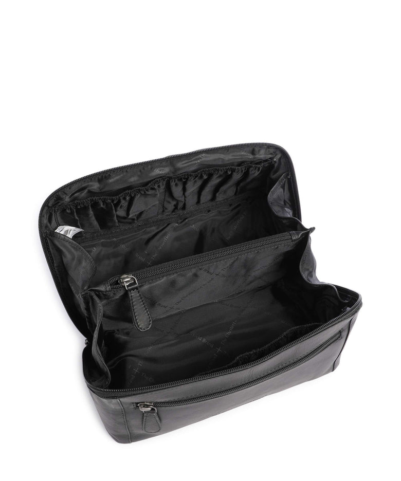 The Chesterfield Brand Wax Pull Up Cow Elmia Toiletry bag black