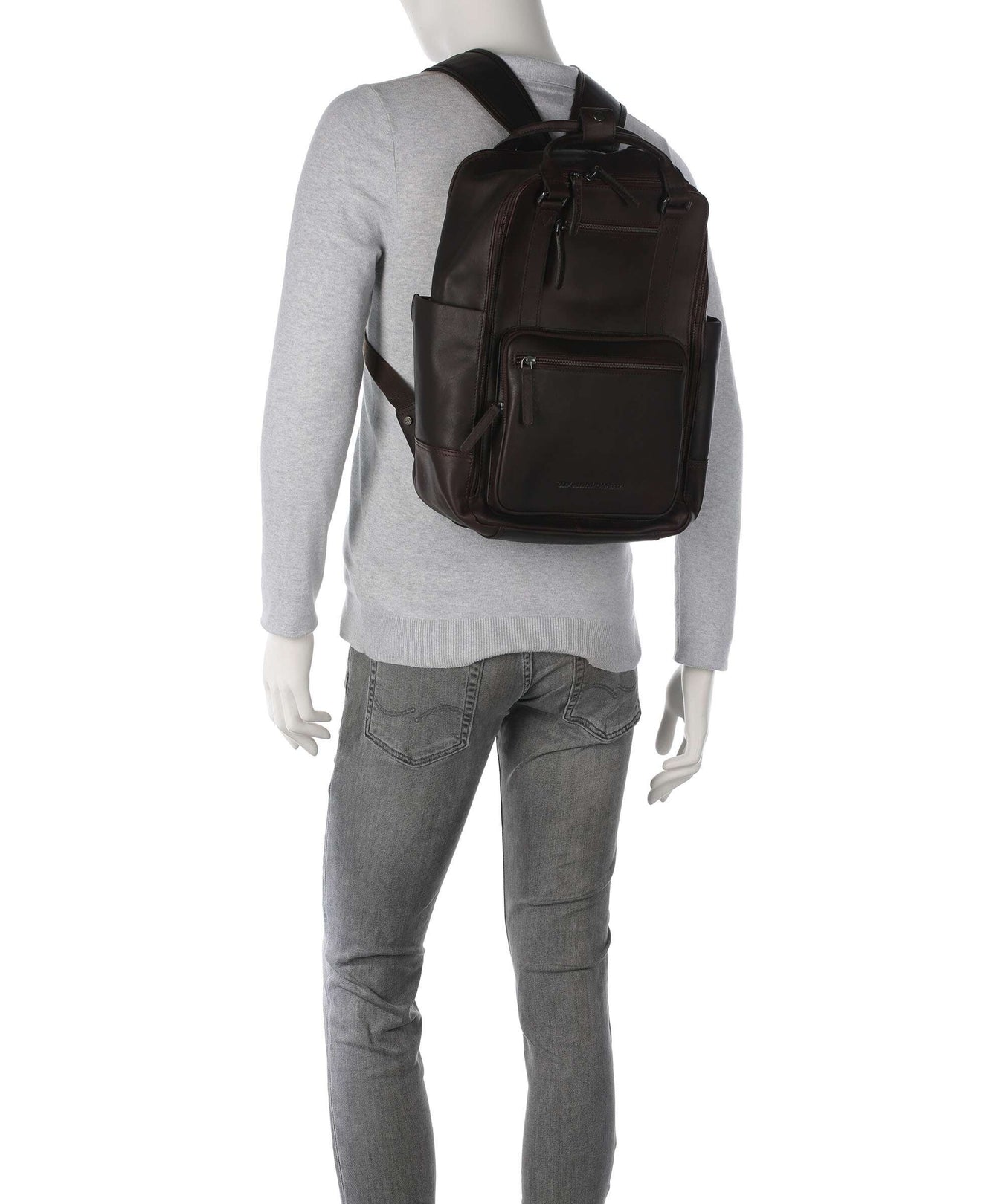The Chesterfield Brand Wax Pull Up Cow Calden Backpack brown
