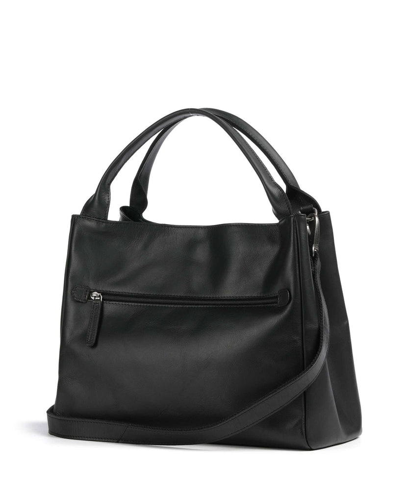 The Chesterfield Brand Wax Pull Up Cow Fioline Handbag black