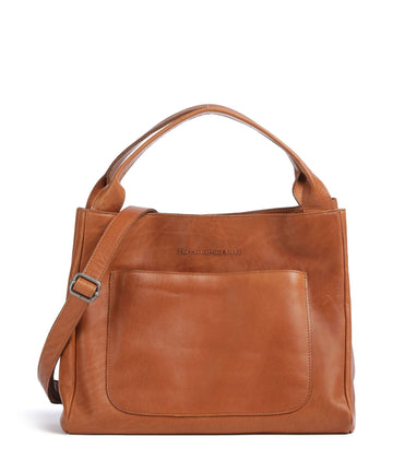 The Chesterfield Brand Wax Pull Up Cow Fioline Handtasche cognac